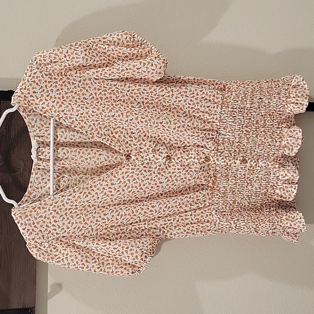 Sienna Sky orange floral blouse